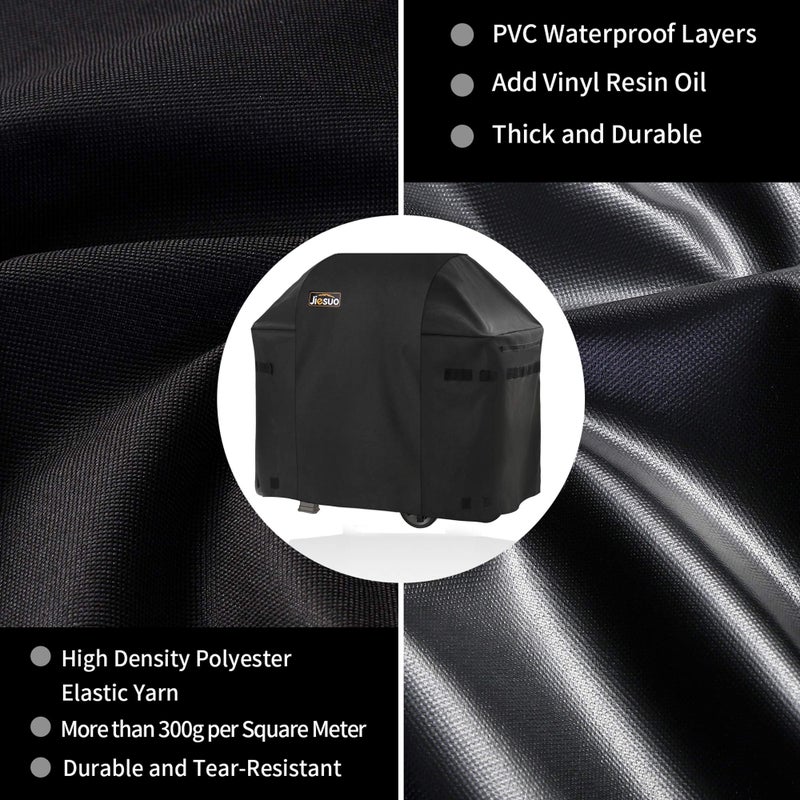JIESUO Grill Cover for Weber Spirit and Spirit II 310: Heavy Duty Waterproof 51 Inch 3 Burner Weather Resistant Ripstop Outdoor BBQ Covers - Image 4